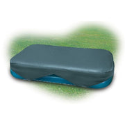 Intex Rectangular Pool Cover, Durable UV-Resistant Vinyl, Fits 120x72 in Pools, 20 in Overhang, Drawstring Ties, Floating Design