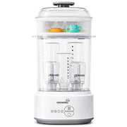 Grownsy Baby Bottle Sterilizer and Dryer, Electric Steam Sterilization with Automatic Drying, Compact White, Universal Fit B916
