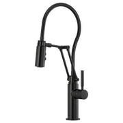 Brizo Solna Kitchen Faucet, Articulating Pull-Down Spray with MagneDock, Matte Black, Single Lever, 1.8 GPM, 63121LF-BL