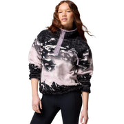 Columbia Helvetia II Printed Cropped Half Snap Pullover, Soft Sherpa-Pile Fabric, Shale Purple Sisters, X-Large, 209850
