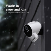 SimpliSafe Outdoor Camera Series 2, 1080p HD, AI Threat Detection, Two-Way Audio, 140 Field of View, Weather-Resistant, White