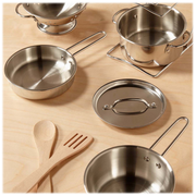 Melissa & Doug 4265 Let's Play House! Stainless Steel Pots & Pans Play Set for Kids