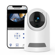GPED ZY-144W1B Baby Monitor, 360 Wireless 5G Nanny Cam with Safety Alerts, 4MP HD WiFi Camera for Human & Pet Detec