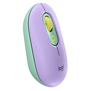 Logitech POP Compact Wireless Mouse, Bluetooth, Ambidextrous, SilentTouch, Purple Mint
