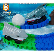 USA Toyz Shark Car Seas Tracks Playset 225 Pieces