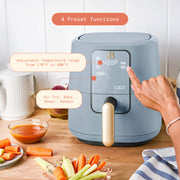 Beautiful 29015 3 Qt Air Fryer with TurboCrisp Technology, EverGood Ceramic Nonstick Coating, Cornflower Blue