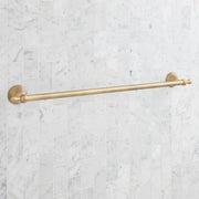Signature Hardware Traditional 27-1/8 in Towel Bar, Brushed Nickel, Wall Mounted, 955108