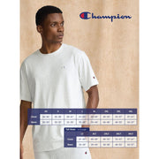Champion Men's Classic Short Sleeve T-Shirt, Standard Fit, 100% Ring-Spun Cotton, Ribbed Crew Neck, White, CPM253TS41_R340