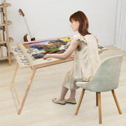 Rose Home Fashion 2'H Wooden Folding Puzzle Table With 4 Sliding Drawers and Covers, 1500 Pieces, 34