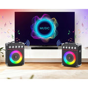JYX TX05 Karaoke Machine, Portable Bluetooth Speaker with 2 Microphones, Karaoke Party Speaker