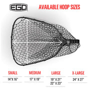 EGO 75067 Kryptek S2 Slider Compact Landing Net - Clear Rubber - 17'' x 19'' Hoop - 29''-60'' Handle