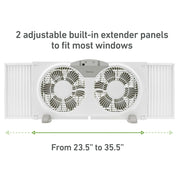 Holmes 12972 Twin-Blade Digital Window Fan White 9