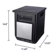 Mainstays HT1168 1500W Electric 4-Element Infrared Cabinet Space Heater for Indoor