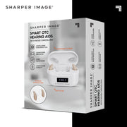 Sharper Image Behind-the-Ear Hearing Aids, Noise Cancelling, Rechargeable, Beige, SI-ARER-950