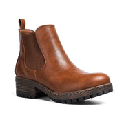 Bocca Womens Brown Chelsea Boots, Chunky 1.8-Inch Heel Ankle Booties, Size 10