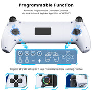 Esywen Mobile Game Controller, Wireless Bluetooth, Hall Joystick, Programmable Macro & Turbo Buttons, Dual Vibration, RGB Lighting, Compatible with iPhone, Android, Switch OLED, Xbox Cloud, Steam Link, MC500