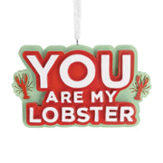 Hallmark Friends You Are My Lobster Christmas Ornament, Resin, Red and Green, 3 x 1.75 in, 1 Count