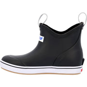 Xtratuf Kids Ankle Deck Boot, Waterproof, Slip-Resistant Chevron Outsole, Black, Big Kid Size 5, XKAB000