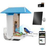Segmart Smart Bird Feeder with Camera, Solar Powered, AI Identification of 11,000+ Bird Species, 1080P HD Camera, 135 Wide Angle, Night Vision, App Notification