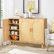 Ktaxon 12 Tiers Shoe Storage Cabinet for Hallway, Natural