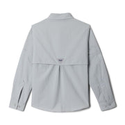 Columbia PFG Bahama II Long-Sleeve Button-Down Shirt for Kids - Cool Grey - M