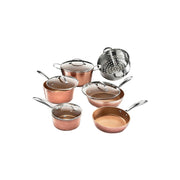 Gotham Steel 2691 Hammered Copper 10pc Cookware Set
