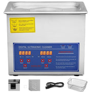 KFFKFF Ultrasonic Cleaner, 15L Stainless Steel Tank, 40kHz Frequency, Digital Heater and Timer, Professional Lab Jewelry Eyeglass Cleaner, 20A