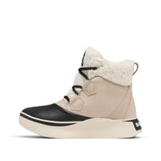 Sorel Women's Out N About Iv Chillz Waterproof Snow Boots, Full Grain Leather, 100g Insulation, Faux-Shearling Lining, Rubber Outsole, Omega Taupe Black, Size 6, 2088131264