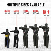 Combat Sports Legged Grappling Dummy, 70 lb, Black, Military-Grade Nylon, 5 ft 4 in