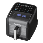 Gourmia Panorama 7-QT Digital Air Fryer with Panoramic View, Holographic Display, & 12 Presets, Black