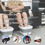 UNIFULL Foot Spa Bath with Fast Heating PTC System, Temperature Control 100-117F, Massage Rollers, Dual Oxygen Bubble Outlets, Red Light, Collapsible Design, Pedicure Kit FM-1022005