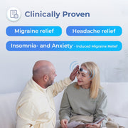 WAT Medical Technology HeadaTerm 2 Migraine Relief Device, e-TNS Technology, Rechargeable, Adjustable Stimulation, Lightweight Forehead Massager, Drug-Free Treatment