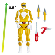 Playmates Toys Mighty Morphin Power Rangers Auto-Morphin Yellow Ranger Action Figure with Power Daggers and Blade Blaster, Multicolor, 68121