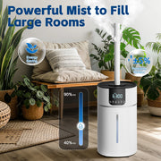 Dhole HD-306A 16L Large Room Whole House Dual Mist Output Warm Mist Humidifier