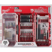Milwaukee 48-32-4098 SHOCKWAVE Impact Duty Alloy Steel Drill, Drive and Fastening Bit Set with PACKOUT Accessory Case (75-Piece)
