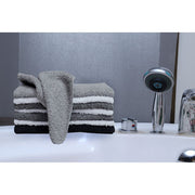 Mainstays 18-Pack Washcloth Bundle, 100% Cotton, Quick-Dry, Grey Multi, 11 in x 11 in