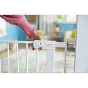 Safety 1st Easy Install Auto-Close Baby Gate, Pressure-Mounted, Magnetic Latch with SecureTech Indicator, Black, Fits 29