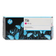 HP 738 Magenta High Capacity Ink Cartridge, 300 ml, DesignJet T850 T950 Compatible, 676M7A