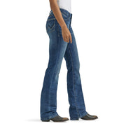 Wrangler Women's Willow Mid Rise Performance Waist Bootcut Ultimate Riding Jean, Blue Lovette, WRW60LE