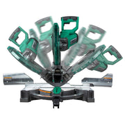 Metabo HPT 12-Inch Dual Bevel Compound Miter Saw with Xact Cut LED Shadow Line System, 15 Amp Motor, 4300 RPM, Green, C12FDHB