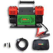 Stop & Go W0012 Dual Piston Tire Inflator with 26ft Hose and Analog Gauge