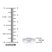 JeenMata RHJGJ708MSWRGmns 2 Carat Infinity Round Cut Moissanite Engagement Ring, 18K White Gold Plating, Solitaire, Size 7