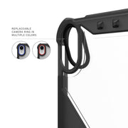 Urban Armor Gear Plyo LT Tablet Case with Military-Grade Drop Protection, Adjustable Kickstand, Apple Pencil Holder, Clear Back, Ice Black, Compatible with iPad 11