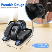 Baokaler Under Desk Elliptical Machine, Electric Seated Pedal Exerciser with Remote Control, LCD Display, 12 Speeds, Bidirectional Pedals, Quiet Magnetic Resistance, Black, SG0029-BB