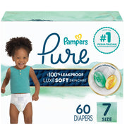 Pampers 87699200 Pure Protection Diapers, Size 7, 60 Count