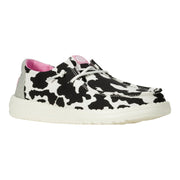 HEYDUDE Wendy Cowgirl Sparkle Casual Shoes for Ladies - Black/White - 8M