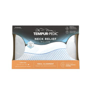 Tempur-Pedic Neck Relief Bed Pillow, Contoured Ergonomic Support, Cooling Breathable Cover, Standard Size