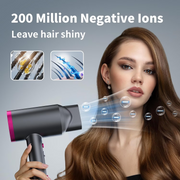 Hoey Professional Ionic Hair Dryer, 1800W Powerful Motor, Low Noise Operation, Includes Concentrator and Diffuser Attachments, Gray