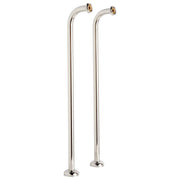 Signature Hardware NB-116bn-U Freestanding Tub Supply Lines with Shutoff Valves, Brushed Nickel