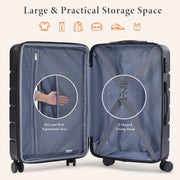 Alvantor Expandable Hardside Luggage Suitcase, Lightweight ABS, TSA Lock, 360 Spinner Wheels, 20-28 Inch, Blue Black